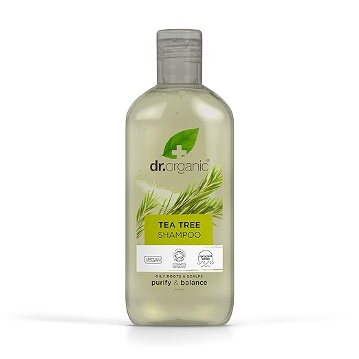 Dr. Organic Tea Tree Shampoo for dry scalp and oily roots
