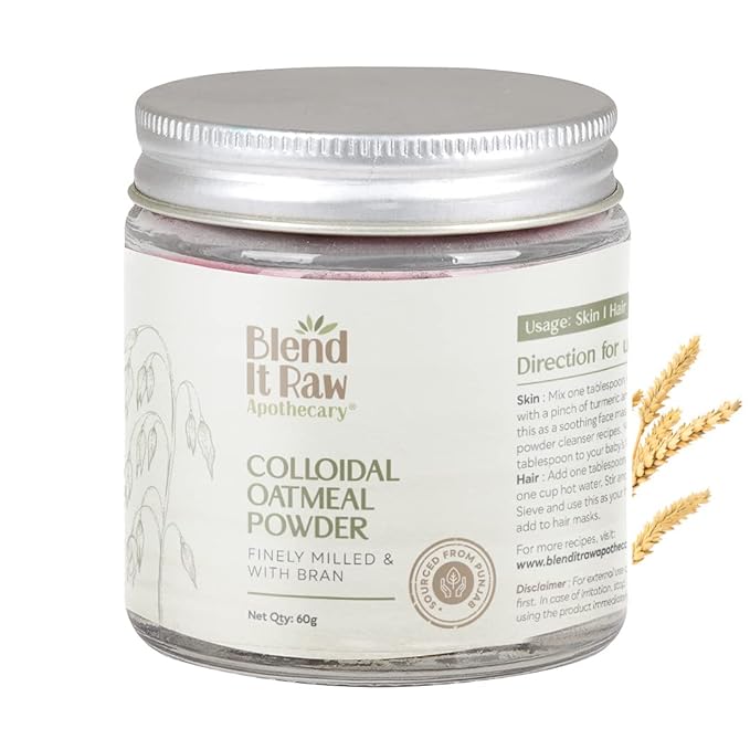 Blend It Raw Colloidal Oatmeal Powder – Natural Exfoliant for Home Remedies for Glowing Skin | yournatural.in