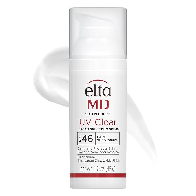 EltaMD UV Clear Face Sunscreen SPF 46 – Lightweight mineral sunscreen with niacinamide, ideal skincare for dry skin, acne, and rosacea.