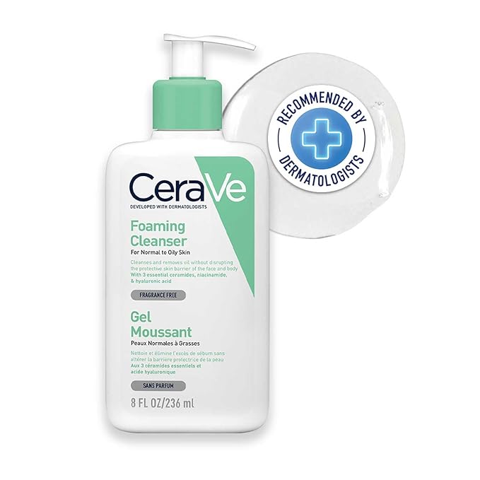 CeraVe Foaming Facial Cleanser for Acne-Prone Skin - yournatural.in