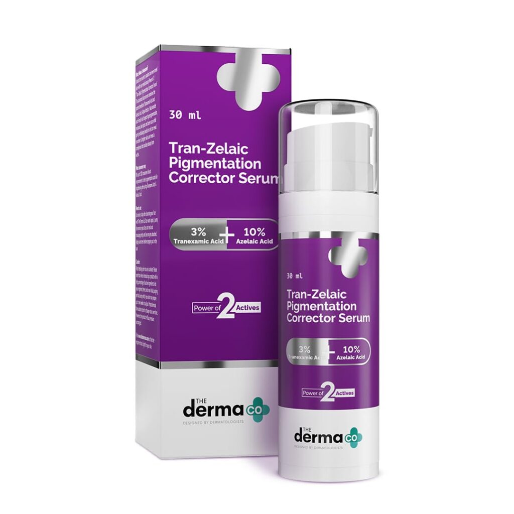 The Derma Co. Tran-Zelaic Pigmentation Corrector Serum with 3% Tranexamic Acid and 10% Azelaic Acid – 30ml
