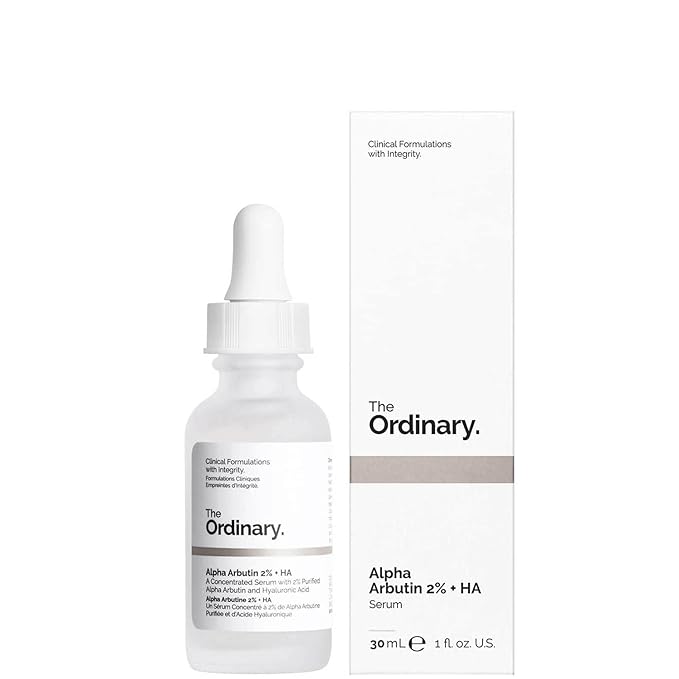 The Ordinary Alpha Arbutin 2% + HA Serum 30ml for pigmentation, dark spots, and uneven skin tone