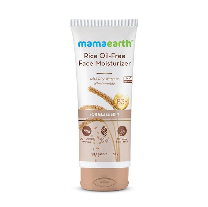 Mamaearth Rice Oil-Free Face Moisturizer Hydrating Moisturizer with Rice Water & Niacinamide
