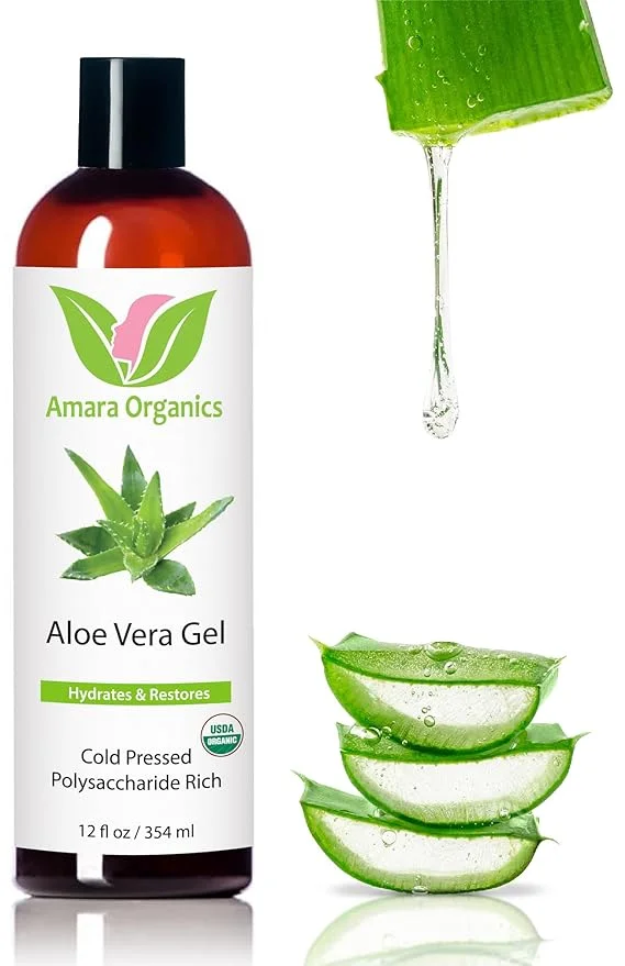 Amara Organics Aloe Vera Gel – Best Natural Remedy for How to Remove Pimples Naturally and Permanently